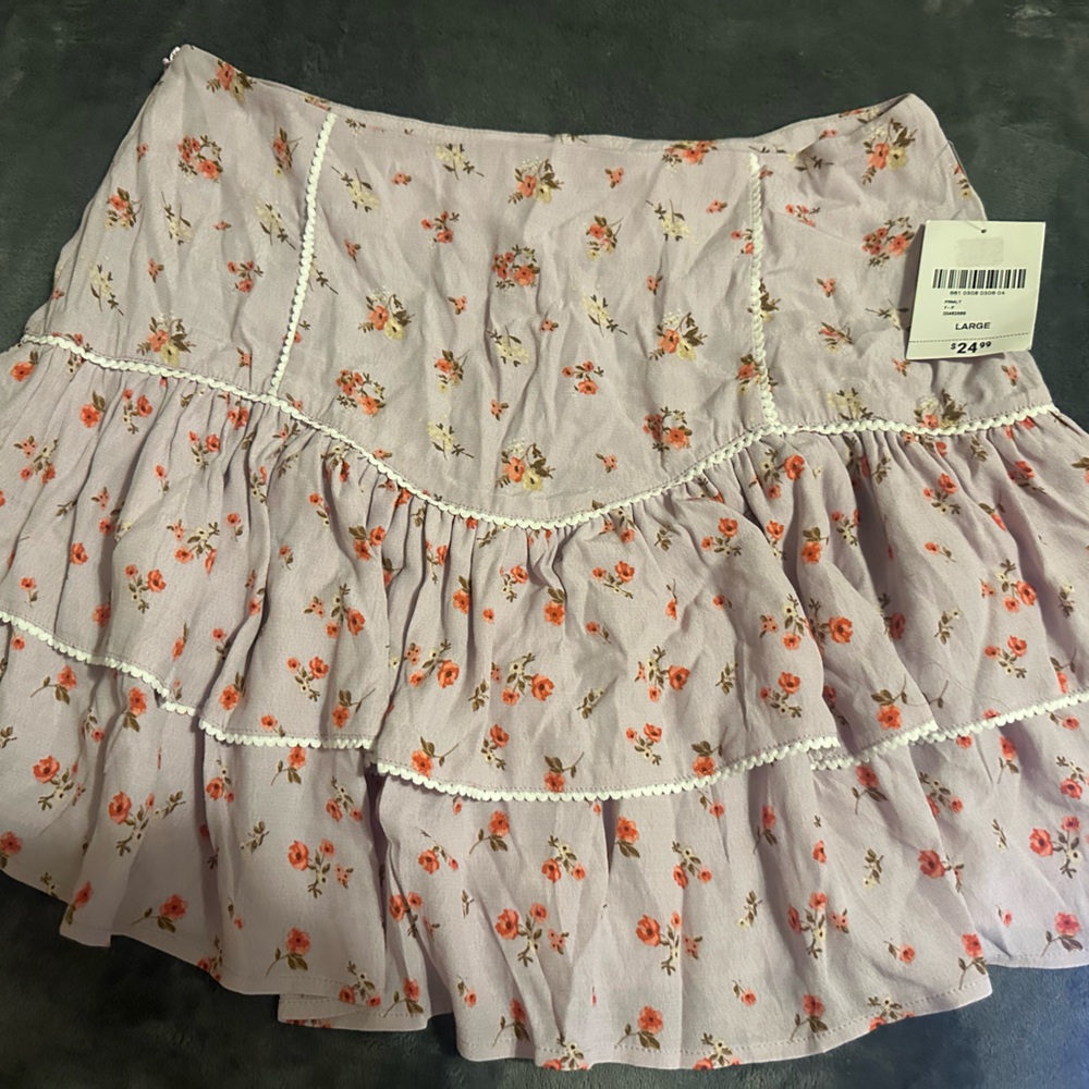 Made for Life Pink Floral Mini Skirt